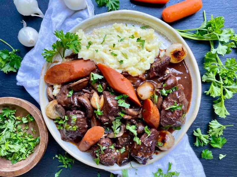 beef bourguignon with black angus beef