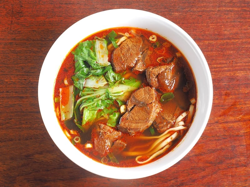 beef noodle soup from taiwan